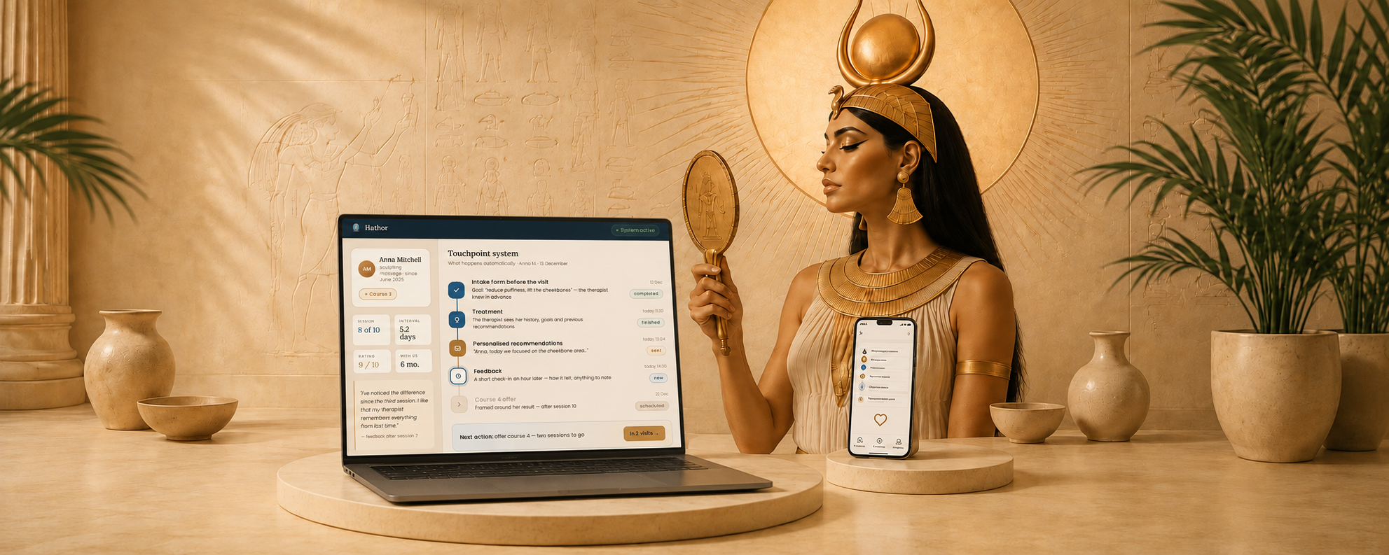 Hathor interface — the client touchpoint system