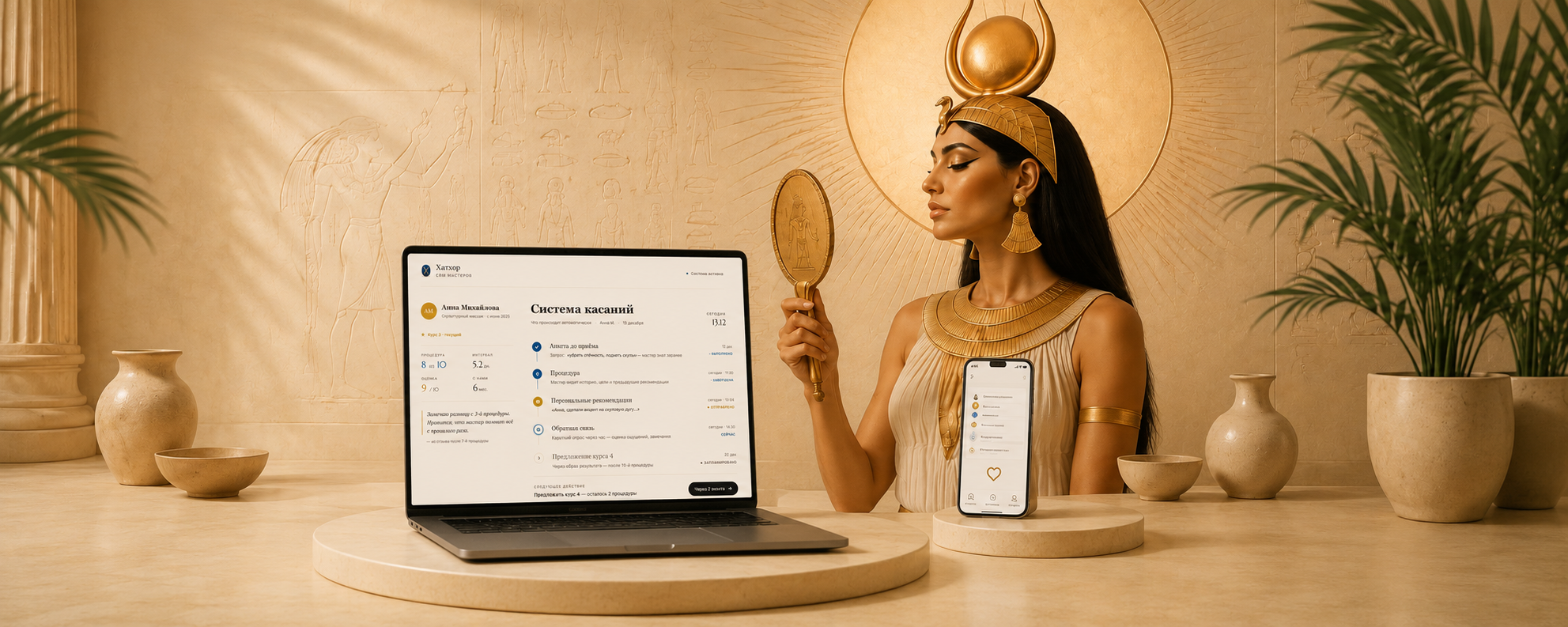 Интерфейс Хатхор — система касаний с клиентом